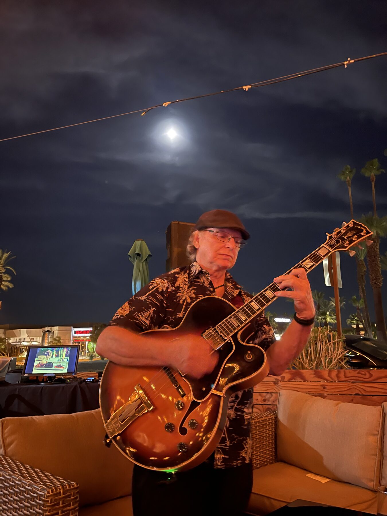 Playing under the desert moon
